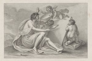 Impresión de título con la personificación de la pintura. Ciprianis principios de dibujo (título de la serie) Ciprianis rudimentos de dibujo (título de la serie) de Francesco Bartolozzi