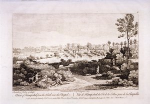 Vista de Hampstead Heath, Hampstead, Londres, 1752 de Francesco Bartolozzi