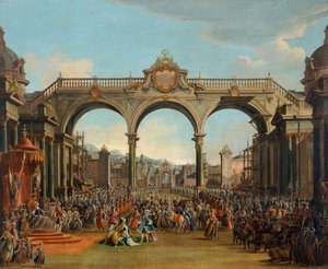 Una escena de "Didone Abbandonata" (óleo sobre lienzo) de Francesco Battaglioli