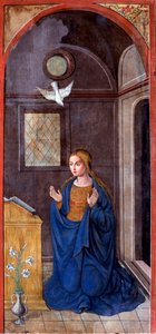 Anunciación: María (Pintura, hacia 1549) de Francesco Brea