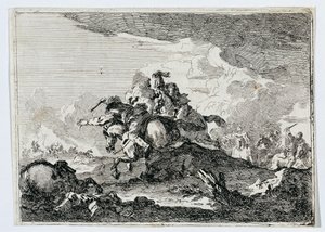 batalla de caballería de Francesco Casanova