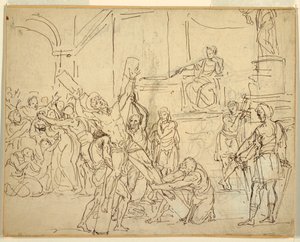 Dibujo, Martirio de San Andrés, 1825-50 de Francesco Coghetti