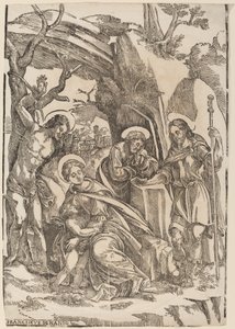 La Sagrada Familia con San Sebastián y San Roque de Francesco Denanto