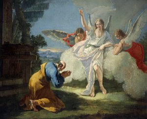 Abraham visitado por ángeles