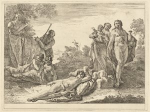 Nueve Figuras alrededor de un Herma de Pan de Francesco Fontebasso