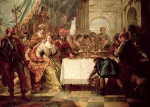 El banquete de Cleopatra de Francesco Fontebasso
