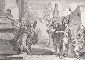 El sacrificio de Políxena, de Bacanales e Historias, 1744