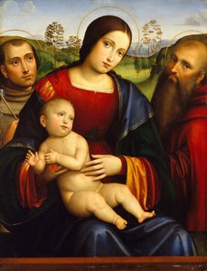 Madonna y Niño con los santos Francisco y Jerónimo