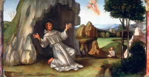 San Francisco recibiendo los estigmas, finales del siglo XV-principios del siglo XVI