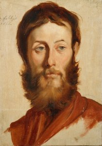Retrato del pintor Ernesto Rayper (1840-1873) Pintura de Francesco Gandolfi (1824-1873) 1866 Sol. 40x28 cm Genes Nervi, Galería de Arte Moderno, inv. 0654 de Francesco Gandolfi
