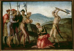 El martirio de una santa (panel) de Francesco Granacci