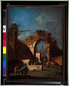 Una pareja de Capriccio de Francesco Guardi