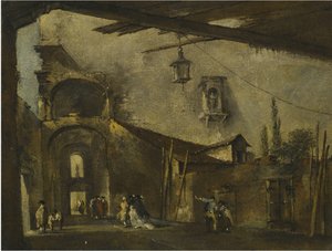 Una calle de Venecia de Francesco Guardi