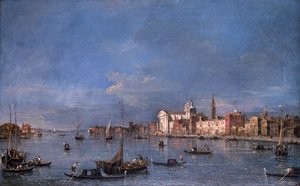 Vista del canal de la Giudecca hacia el noroeste con las Zattere de Francesco Guardi