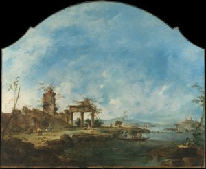 Paisaje fantástico, c.1765 de Francesco Guardi