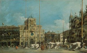 Alemán: Der Uhrturm am Markusplatz La Torre del Reloj en la Plaza de San Marcos de Francesco Guardi