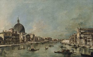 Gran Canal con San Simeone Piccolo y Santa Lucía de Francesco Guardi