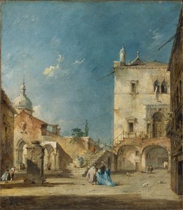 Vista imaginaria de una plaza veneciana o campo, c.1780