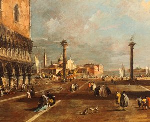 Plaza de San Marcos hacia San Giorgio Maggiore, de Francesco Guardi (1712-1793), óleo sobre lienzo, 45x72 cm de Francesco Guardi