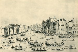 Regata en el Gran Canal, Venecia de Francesco Guardi
