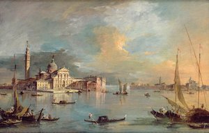 San Giorgio Maggiore, Venecia, con la Giudecca y Zitelle de Francesco Guardi