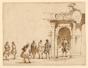 Boceto para una recepción en el Palazzo Surian de Francesco Guardi