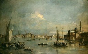 La iglesia de San Giorgio Maggiore y la Riva degli Schiavoni de Francesco Guardi