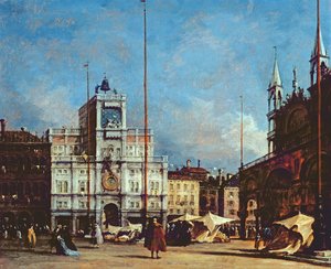 La Torre del Reloj, Venecia, c.1760 de Francesco Guardi