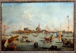 El Dogo en el Bucentauro en San Nicolo en Venecia el Día de la Ascensión
