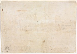 Tres bocetos de arcos (verso)