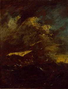 Dos Barcos en una Tormenta de Francesco Guardi