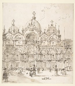 Vista de la plaza con la basílica de San Marcos de Francesco Guardi