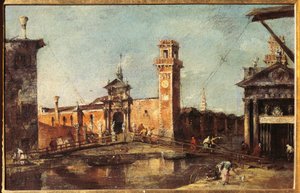 Vista del arsenal en Venecia de Francesco Guardi