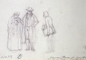 Francesco Hayez encontrándose con su tío y tía en Roma de Francesco Hayez
