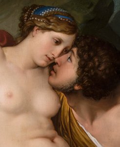 Rinaldo y Armida (detalle), 1812-1813 de Francesco Hayez