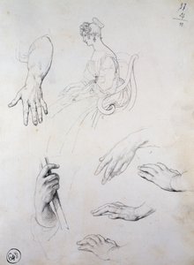 Estudio para el retrato de Cristina Trivulzio Belgiojoso de Francesco Hayez