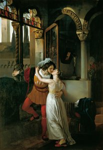 El último beso de Romeo y Julieta de Francesco Hayez