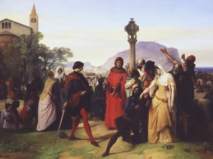 Las vísperas sicilianas, 1846 de Francesco Hayez