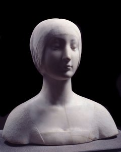 Busto de una joven llamada Beatrice de Aragón. Escultura de mármol atribuida a Francesco da Laurana de Francesco Laurana