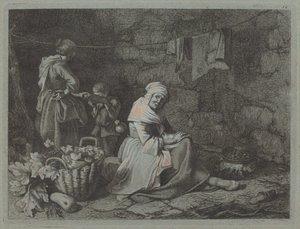 Interior de una casa de Francesco Londonio