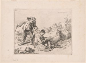 Lámina 10, del Conjunto de 12 escenas pastorales de Francesco Londonio