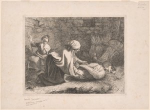 Lámina 12, del Conjunto de 12 escenas pastorales de Francesco Londonio