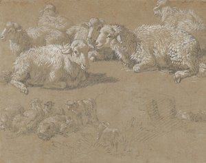 Oveja Reclinada en un Paisaje, 1759-82 de Francesco Londonio