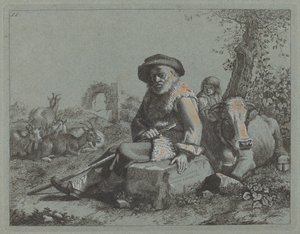 Anciano sentado de Francesco Londonio