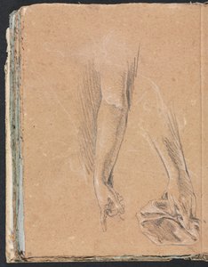 Cuaderno de bocetos de Verona: Brazos y manos con drapeado página 78, 1760 de Francesco Lorenzi