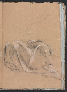 Cuaderno de bocetos de Verona: Estudio de drapeado página 35, 1760