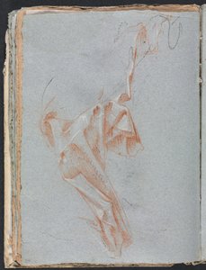 Cuaderno de bocetos de Verona: Estudio de drapeado página 38, 1760