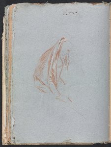 Cuaderno de bocetos de Verona: Figura femenina con capa página 40, 1760 de Francesco Lorenzi