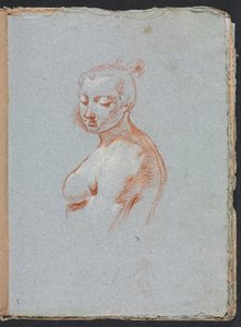 Cuaderno de bocetos de Verona: Desnudo femenino página 27, 1760 de Francesco Lorenzi