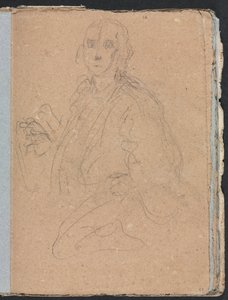 Cuaderno de bocetos de Verona: Caballeros página 55, 1760 de Francesco Lorenzi
